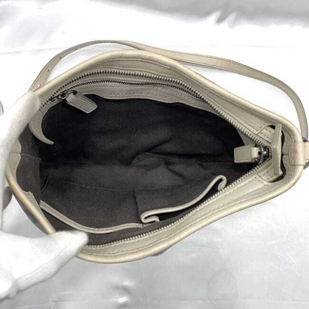 Burberry Shoulder Bag Beige Gray Check Crossbody Leather Zipper - Picture 9 of 10